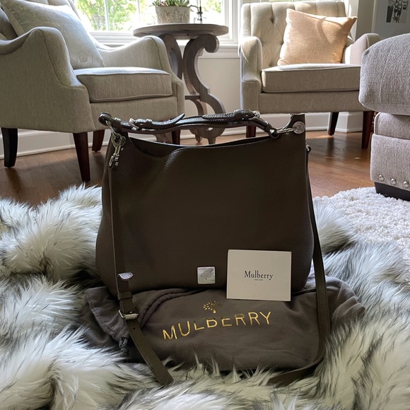 *RARE* MULBERRY Taupe Calfskin Freya Hobo Bag - Picture 6 of 13